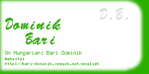 dominik bari business card